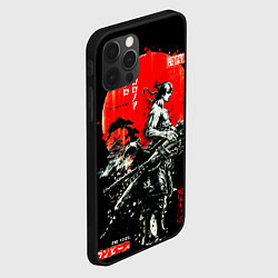 Чехол для iPhone 12 Pro Max Ван пис зоро самурай на черном фоне, цвет: 3D-черный — фото 2