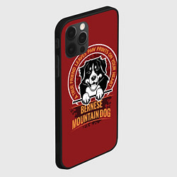 Чехол для iPhone 12 Pro Max Бернский Зенненхунд Bernese Mountain, цвет: 3D-черный — фото 2