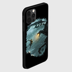 Чехол для iPhone 12 Pro Max TES SKYRIM FIGHT DRAGON, цвет: 3D-черный — фото 2