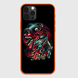 Чехол для iPhone 12 Pro Max АТАКА ТИТАНОВ ЛИЦО ТИТАНА, цвет: 3D-красный