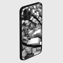 Чехол для iPhone 12 Pro Max Геометрическая объёмная абстракция, цвет: 3D-черный — фото 2