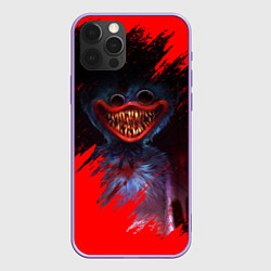 Чехол для iPhone 12 Pro Max Huggy Wuggy: Horror Game, цвет: 3D-сиреневый