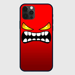 Чехол для iPhone 12 Pro Max Geometry Dash: Demon Face, цвет: 3D-черный
