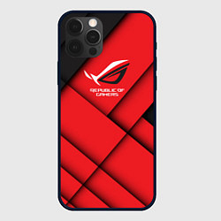 Чехол для iPhone 12 Pro Max ROG - republic of gamers, цвет: 3D-черный