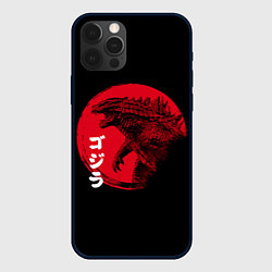Чехол для iPhone 12 Pro Max ГОДЗИЛА, ИЕРОГЛИФЫ, цвет: 3D-черный