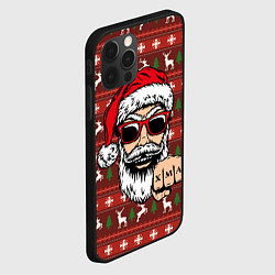 Чехол для iPhone 12 Pro Max Bad Santa Плохой Санта, цвет: 3D-черный — фото 2