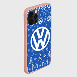 Чехол для iPhone 12 Pro Max Volkswagen Новогодний, цвет: 3D-светло-розовый — фото 2