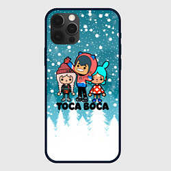 Чехол для iPhone 12 Pro Max Новогодний Toca Boca, цвет: 3D-черный