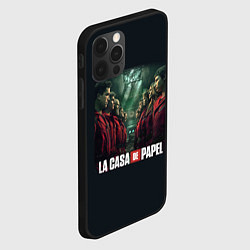 Чехол для iPhone 12 Pro Max ПЕРСОНАЖИ БУМАЖНЫЙ ДОМ - LA CASA DE PAPEL, цвет: 3D-черный — фото 2