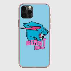 Чехол для iPhone 12 Pro Max Mr Beast Gaming Full Print, цвет: 3D-светло-розовый