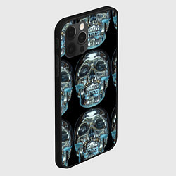 Чехол для iPhone 12 Pro Max Skulls pattern 2028, цвет: 3D-черный — фото 2