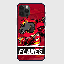 Чехол для iPhone 12 Pro Max Калгари Флэймз, Calgary Flames, цвет: 3D-черный