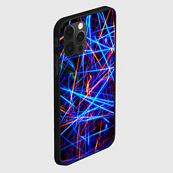 Чехол для iPhone 12 Pro Max NEON LINES Glowing Lines Effect, цвет: 3D-черный — фото 2