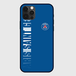 Чехол для iPhone 12 Pro Max PSG PARIS SAINT GERMAIN WHITE LINE SPORT, цвет: 3D-черный