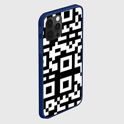 Чехол для iPhone 12 Pro Max Qr codeкуаркод, цвет: 3D-тёмно-синий — фото 2