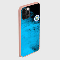 Чехол для iPhone 12 Pro Max Manchester City голубая форма, цвет: 3D-светло-розовый — фото 2