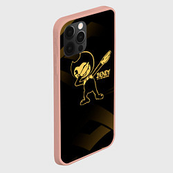 Чехол для iPhone 12 Pro Max Bendy and the ink machine золотистый, цвет: 3D-светло-розовый — фото 2