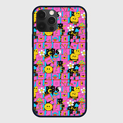 Чехол для iPhone 12 Pro Max Психоделика Инь-Янь, цвет: 3D-черный