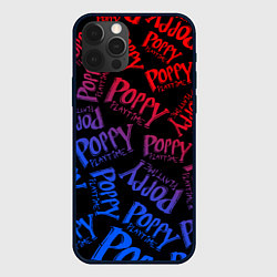 Чехол для iPhone 12 Pro Max POPPY PLAYTIME LOGO NEON, ХАГИ ВАГИ, цвет: 3D-черный
