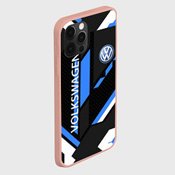 Чехол для iPhone 12 Pro Max VOLKSWAGEN GEOMETRY SPORT, цвет: 3D-светло-розовый — фото 2