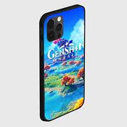 Чехол для iPhone 12 Pro Max МИР ГЕНШИН ИМПАКТ WORLD GENSHIN IMPACT, цвет: 3D-черный — фото 2