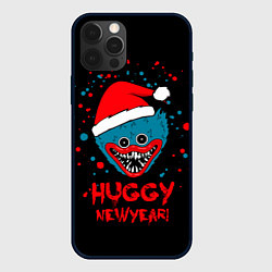 Чехол для iPhone 12 Pro Max Huggy New Year - Poppy Playtime новогодний Хагги В, цвет: 3D-черный