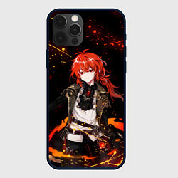 Чехол для iPhone 12 Pro Max ДИЛЮК ГЕНШИН ИМПАКТ ОГОНЬ GENSHIN IMPACT FIRE, цвет: 3D-черный