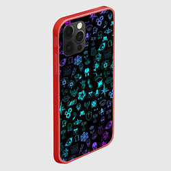 Чехол для iPhone 12 Pro Max RAINBOW SIX SIEGE NEON PATTERN SYMBOL, цвет: 3D-красный — фото 2