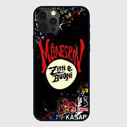 Чехол для iPhone 12 Pro Max MANESKIN, ЛОГОТИПЫ РОК ГРУПП, цвет: 3D-черный