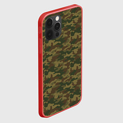 Чехол для iPhone 12 Pro Max Камуфляж: хаки, цвет: 3D-красный — фото 2