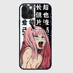 Чехол для iPhone 12 Pro Max AHEGAO ZERO TWO Зеро ту ахегао, цвет: 3D-черный