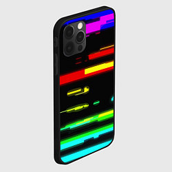 Чехол для iPhone 12 Pro Max Color fashion glitch, цвет: 3D-черный — фото 2