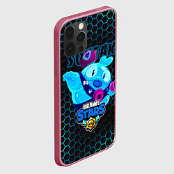 Чехол для iPhone 12 Pro Max Скуик BRAWL STARS соты, цвет: 3D-малиновый — фото 2