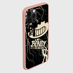 Чехол для iPhone 12 Pro Max Bendy and the Ink Machine МОЛНИЯ, цвет: 3D-светло-розовый — фото 2