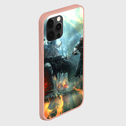 Чехол для iPhone 12 Pro Max God of War Fighting, цвет: 3D-светло-розовый — фото 2