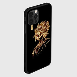 Чехол для iPhone 12 Pro Max Гоку неоновый Dragon Ball, цвет: 3D-черный — фото 2