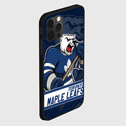 Чехол для iPhone 12 Pro Max Торонто Мейпл Лифс, Toronto Maple Leafs Маскот, цвет: 3D-черный — фото 2