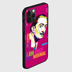 Чехол для iPhone 12 Pro Max Salvador Dali: I am just not normal, цвет: 3D-черный — фото 2