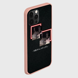 Чехол для iPhone 12 Pro Max Дазай Осаму в неоновых квадратах Великий из бродяч, цвет: 3D-светло-розовый — фото 2