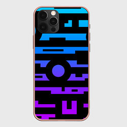 Чехол для iPhone 12 Pro Max Неоновая геометрия Neon, цвет: 3D-светло-розовый