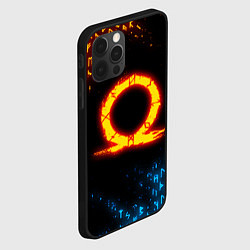 Чехол для iPhone 12 Pro Max GOD OF WAR CRATOS FIRE SYMBOL RUNE, цвет: 3D-черный — фото 2