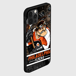 Чехол для iPhone 12 Pro Max Филадельфия Флайерз, Philadelphia Flyers, цвет: 3D-черный — фото 2