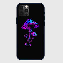 Чехол для iPhone 12 Pro Max Неоновый гриб, цвет: 3D-черный