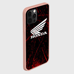 Чехол для iPhone 12 Pro Max Honda Красные линии, цвет: 3D-светло-розовый — фото 2