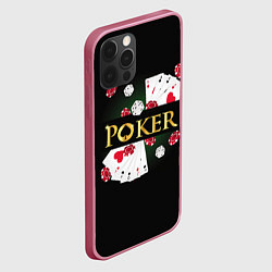 Чехол для iPhone 12 Pro Max Покер POKER, цвет: 3D-малиновый — фото 2