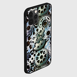 Чехол для iPhone 12 Pro Max Стимпанк шестеренки Steampunk, цвет: 3D-черный — фото 2