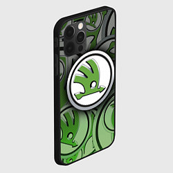 Чехол для iPhone 12 Pro Max Skoda Carbone Pattern, цвет: 3D-черный — фото 2