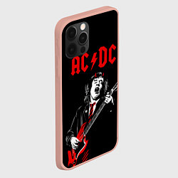 Чехол для iPhone 12 Pro Max AC DC Ангус Янг гитарист, цвет: 3D-светло-розовый — фото 2