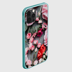 Чехол для iPhone 12 Pro Max Цветочное полотно, цвет: 3D-мятный — фото 2