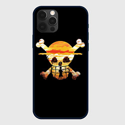 Чехол для iPhone 12 Pro Max One Piece череп, цвет: 3D-черный